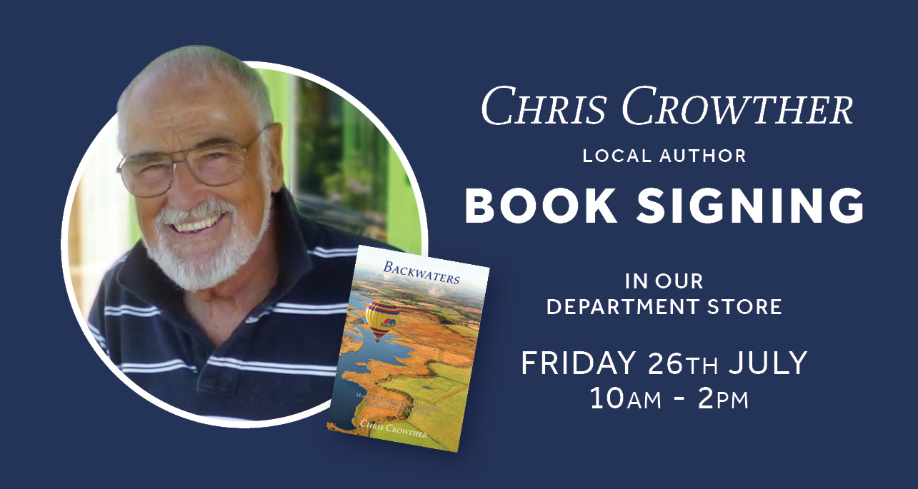 Chris Crowther book signing in Roys Department Store